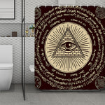 Eye of Providence Symbol Print Polyester Shower Curtain