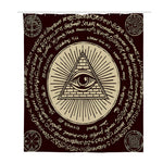 Eye of Providence Symbol Print Polyester Shower Curtain