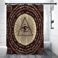 Eye of Providence Symbol Print Premium Shower Curtain