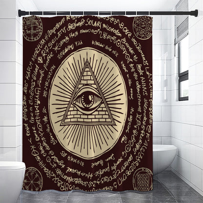 Eye of Providence Symbol Print Premium Shower Curtain
