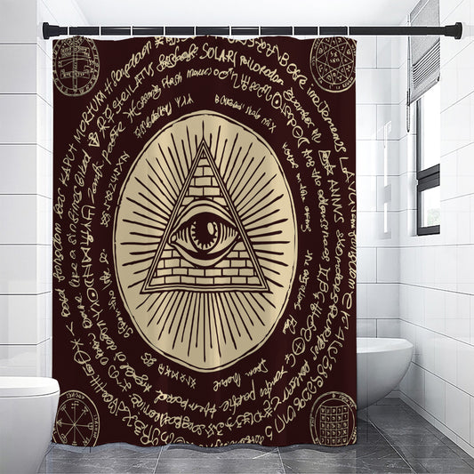 Eye of Providence Symbol Print Premium Shower Curtain