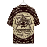 Eye of Providence Symbol Print Rayon Hawaiian Shirt