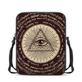 Eye of Providence Symbol Print Rectangular Crossbody Bag