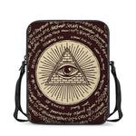Eye of Providence Symbol Print Rectangular Crossbody Bag
