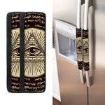 Eye of Providence Symbol Print Refrigerator Handle Covers