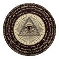 Eye of Providence Symbol Print Round Blanket