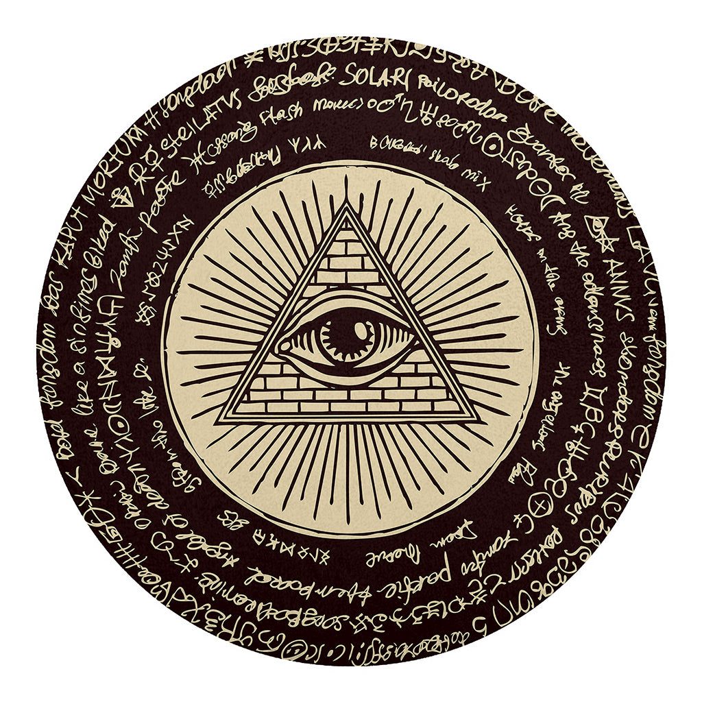Eye of Providence Symbol Print Round Blanket