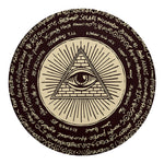 Eye of Providence Symbol Print Round Blanket