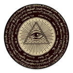 Eye of Providence Symbol Print Round Floor Mat