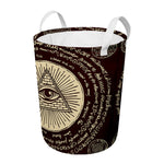 Eye of Providence Symbol Print Round Laundry Basket