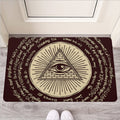 Eye of Providence Symbol Print Rubber Doormat