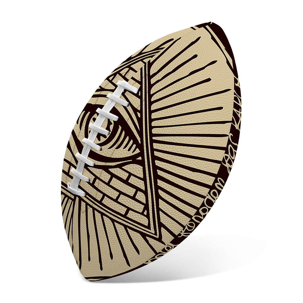 Eye of Providence Symbol Print Rugby Ball