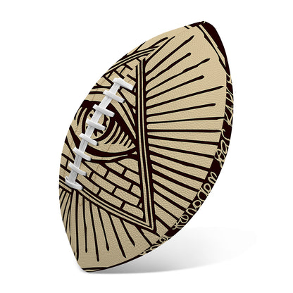 Eye of Providence Symbol Print Rugby Ball