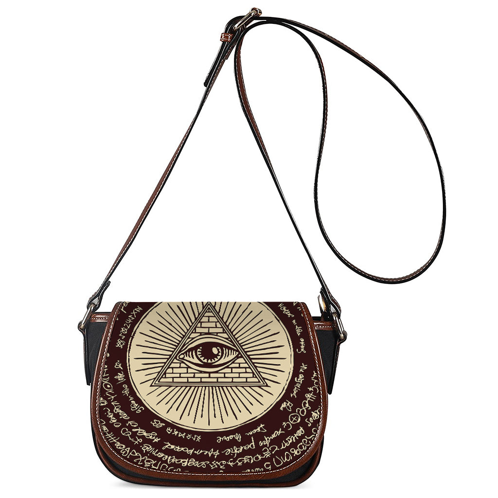 Eye of Providence Symbol Print Saddle Bag