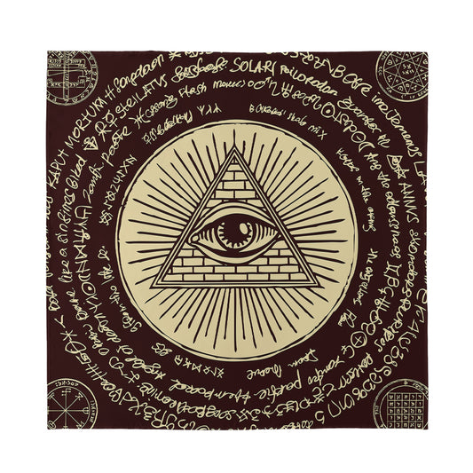 Eye of Providence Symbol Print Silk Bandana