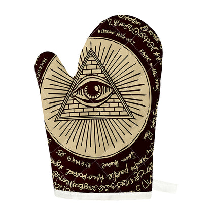 Eye of Providence Symbol Print Single Oven Mitt