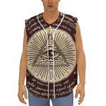 Eye of Providence Symbol Print Sleeveless Baseball Jersey
