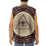 Eye of Providence Symbol Print Sleeveless Baseball Jersey
