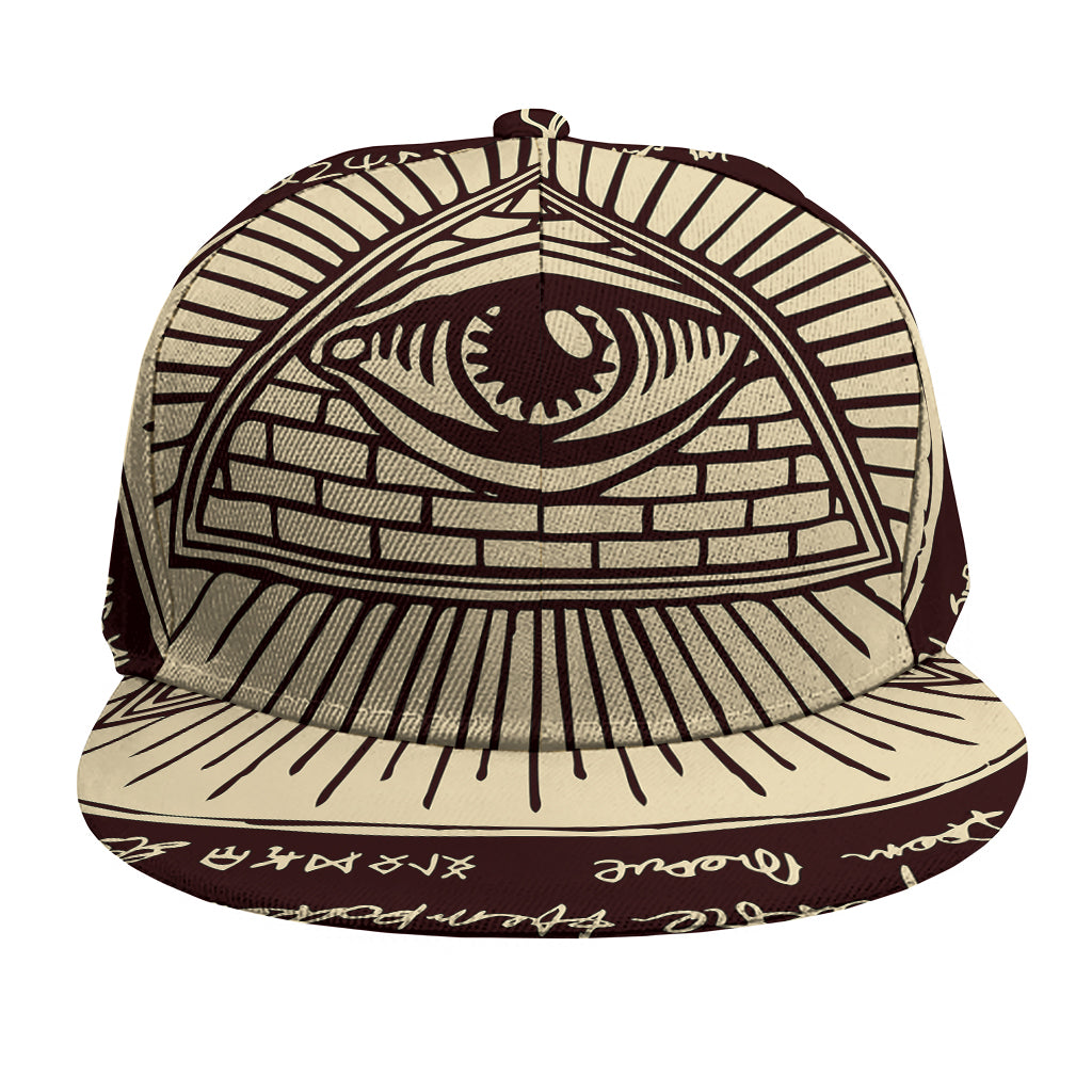 Eye of Providence Symbol Print Snapback Cap