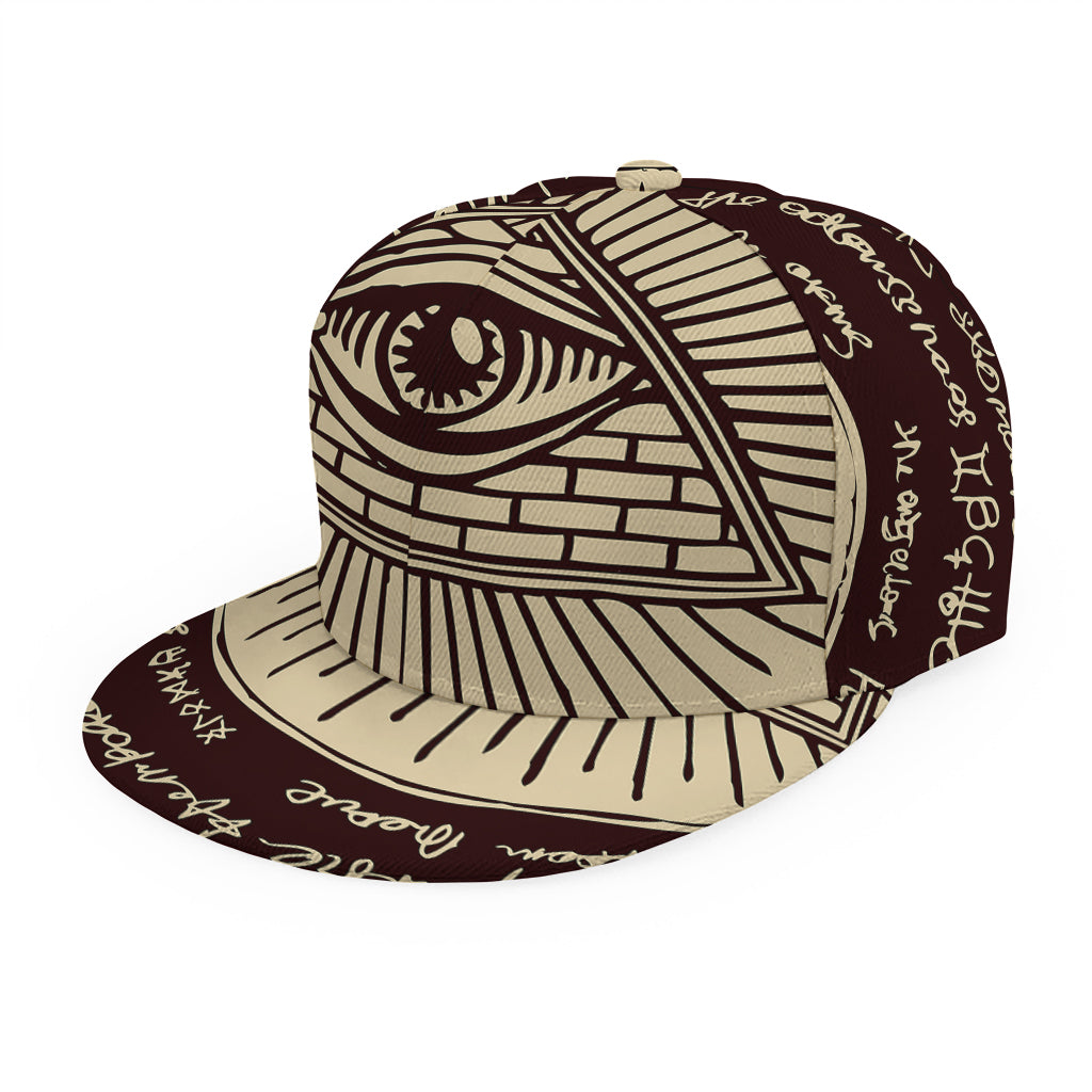 Eye of Providence Symbol Print Snapback Cap