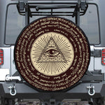 Eye of Providence Symbol Print Tire Cover