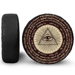 Eye of Providence Symbol Print Tire Cover
