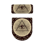 Eye of Providence Symbol Print Toilet Lid And Tank Cover Set