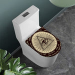 Eye of Providence Symbol Print Toilet Lid Cover