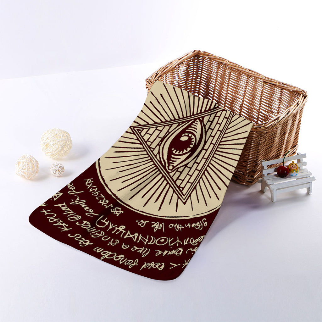Eye of Providence Symbol Print Towel
