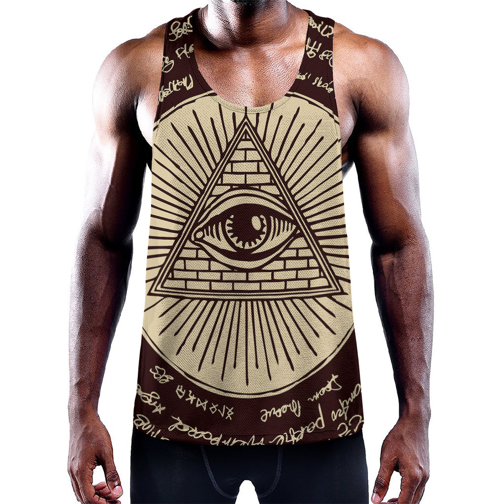 Eye of Providence Symbol Print Training Tank Top