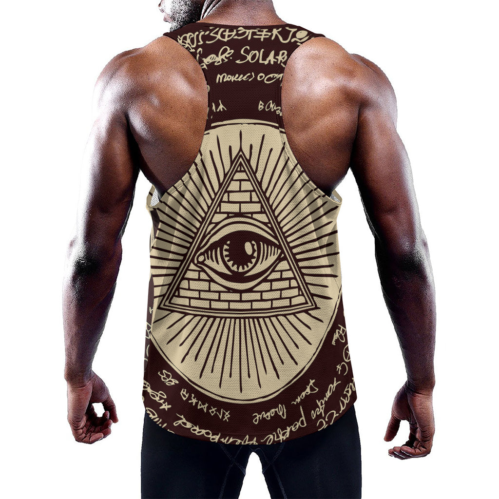 Eye of Providence Symbol Print Training Tank Top