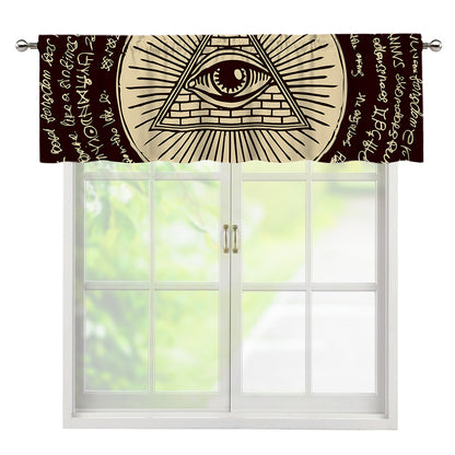 Eye of Providence Symbol Print Window Valance