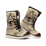 Eye of Providence Symbol Print Winter Boots