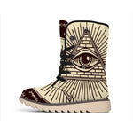 Eye of Providence Symbol Print Winter Boots