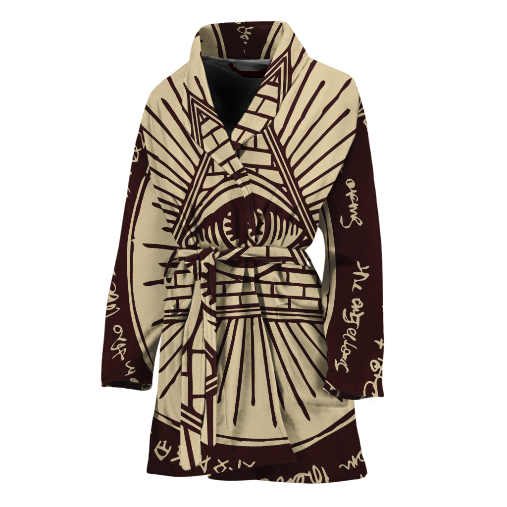 Eye of Providence Symbol Print Women's Bathrobe