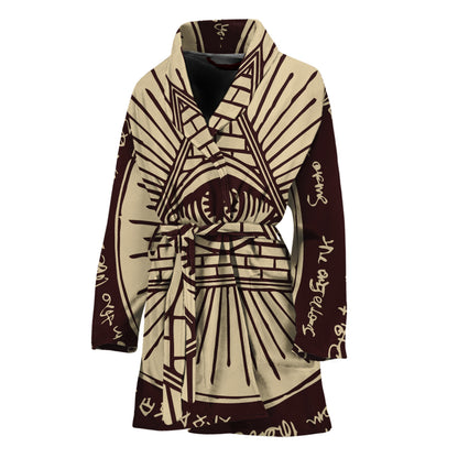 Eye of Providence Symbol Print Women's Bathrobe