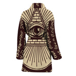 Eye of Providence Symbol Print Women's Bathrobe