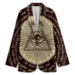 Eye of Providence Symbol Print Women's Blazer