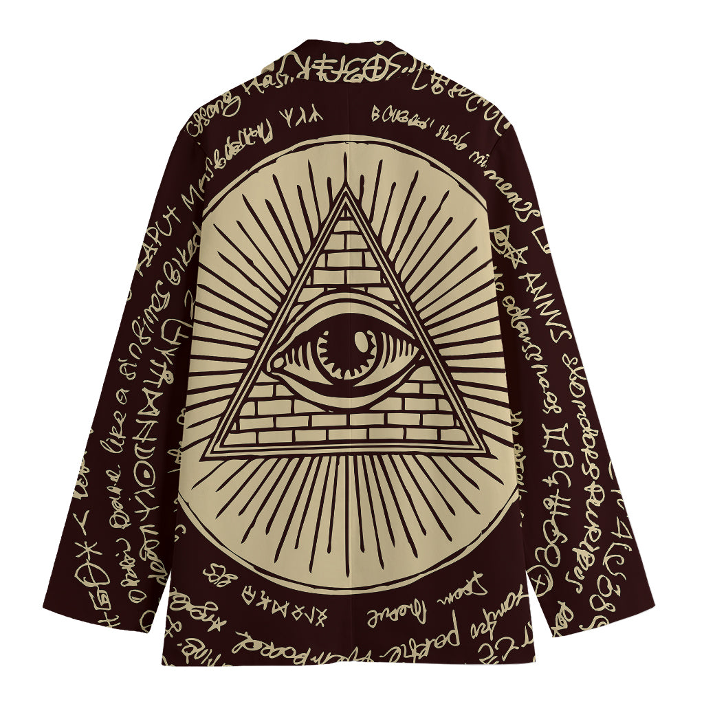 Eye of Providence Symbol Print Women's Blazer