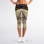 Eye of Providence Symbol Print Women's Capri Leggings