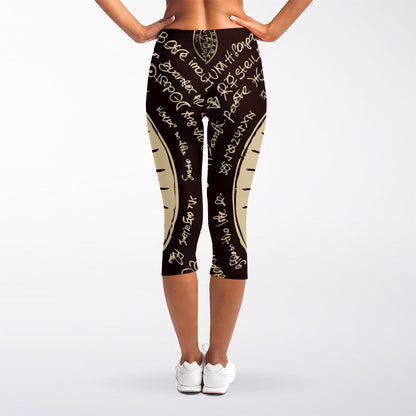 Eye of Providence Symbol Print Women's Capri Leggings