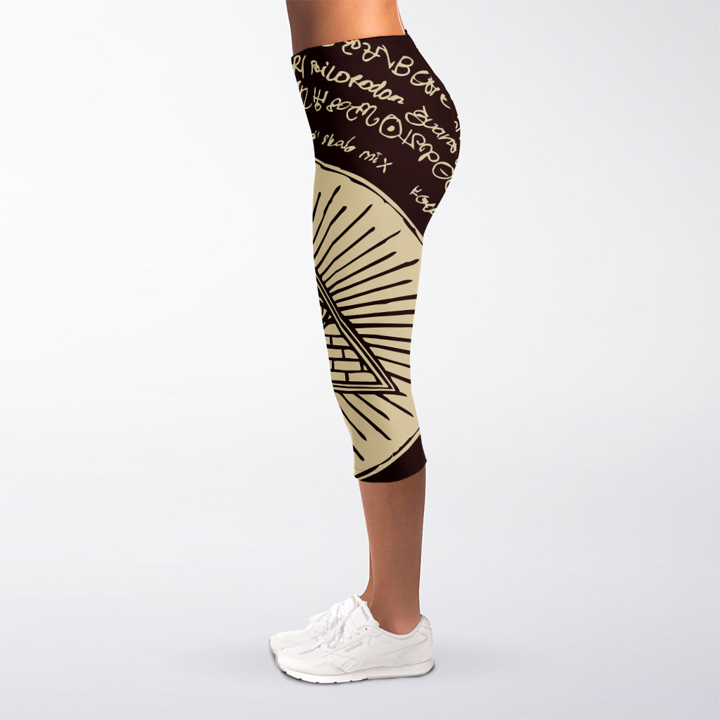 Eye of Providence Symbol Print Women's Capri Leggings