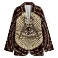 Eye of Providence Symbol Print Women's Cotton Blazer