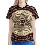 Eye of Providence Symbol Print Women's Polo Shirt
