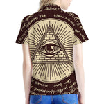 Eye of Providence Symbol Print Women's Polo Shirt