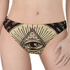 Eye of Providence Symbol Print Women's Thong