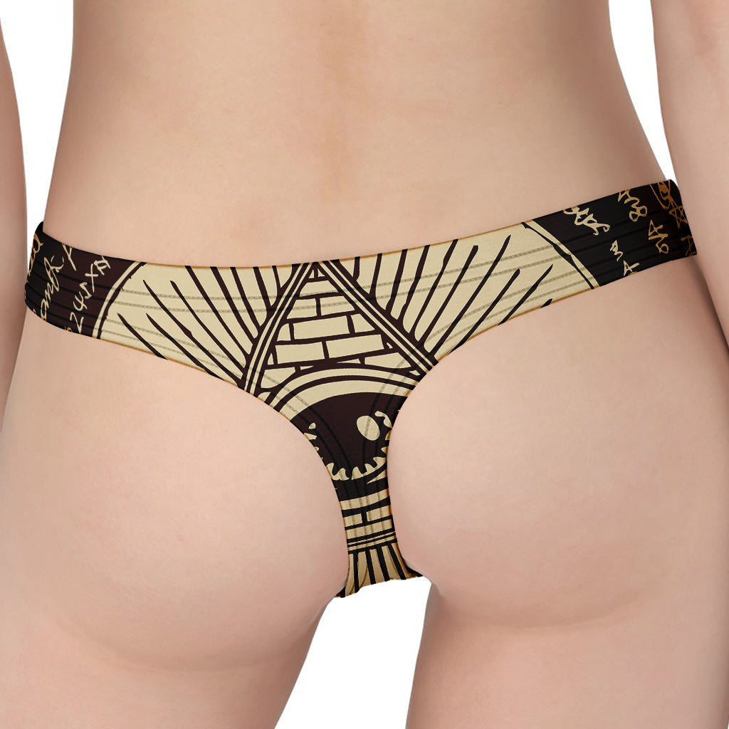 Eye of Providence Symbol Print Women's Thong