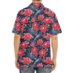 Eyeball Rose Pattern Print Aloha Shirt