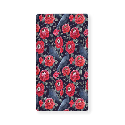 Eyeball Rose Pattern Print Baby Crib Sheet