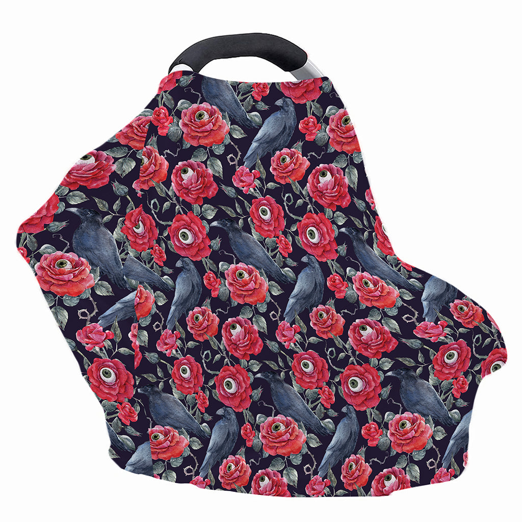 Eyeball Rose Pattern Print Baby Seat Cover